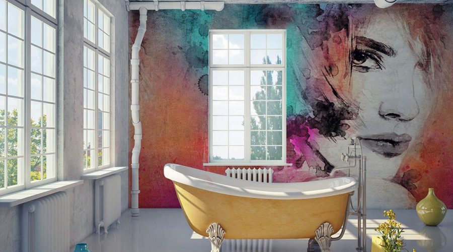 Mural Fresco Artwork: Bathroom